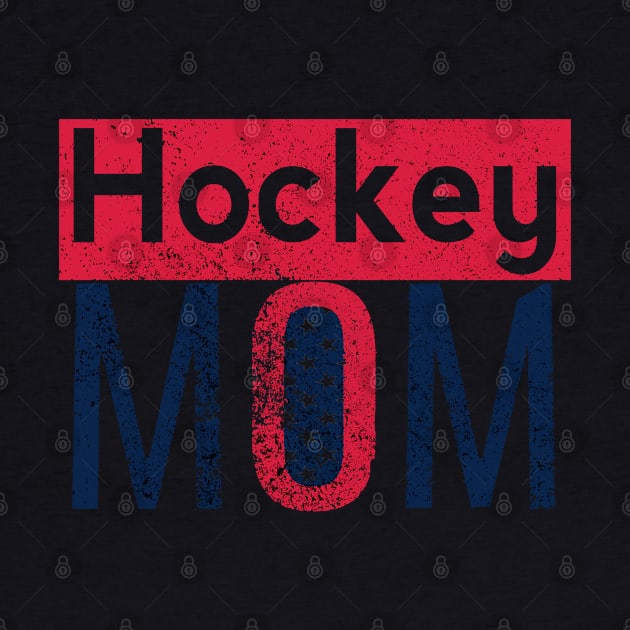 Hockey mom in Red and Blue by M Dee Signs